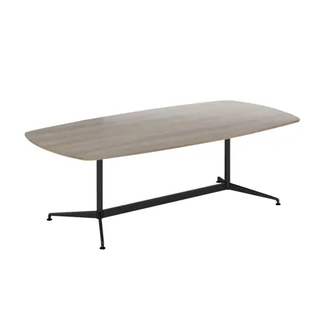 Loft Barrel Table - 2400 - Single Frame - Black - Nebraska Oak